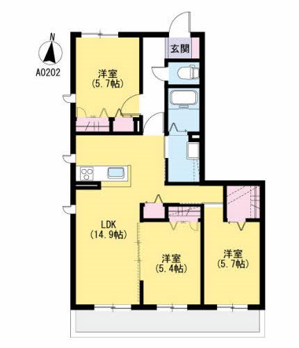 間取り ベレオ高取 間取り図