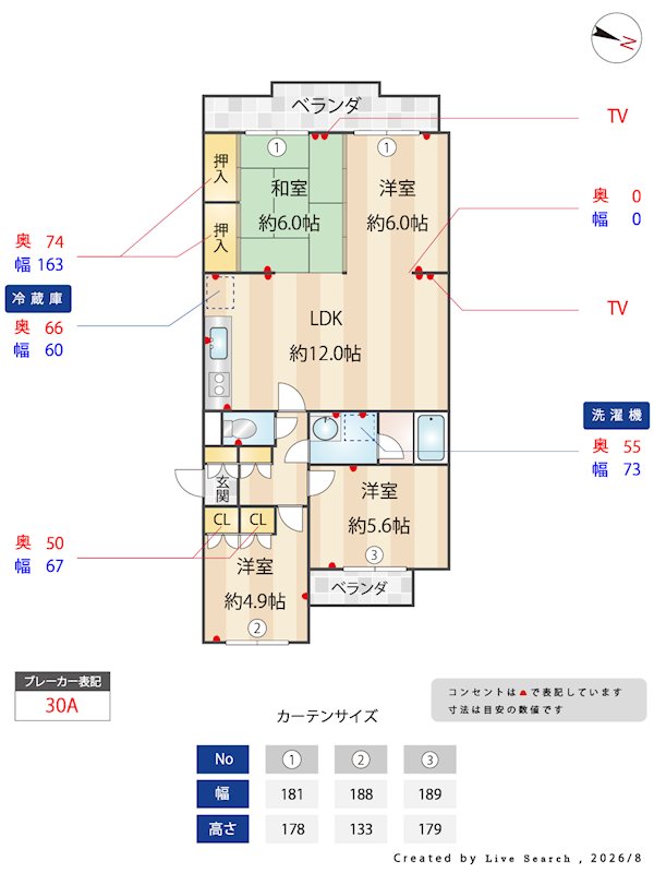藤和野間コープ 205号室 間取り
