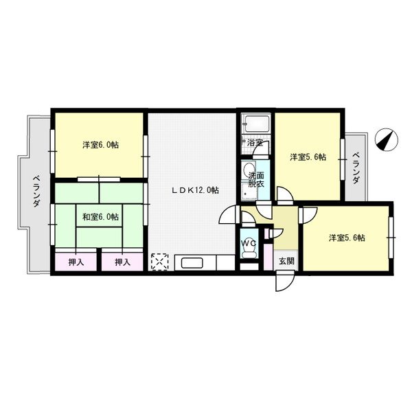 間取り 藤和野間コープ 間取り図