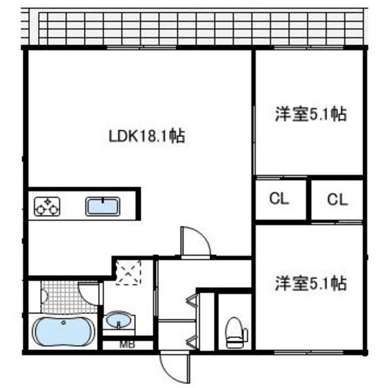 ヒルズ桜坂南 間取り