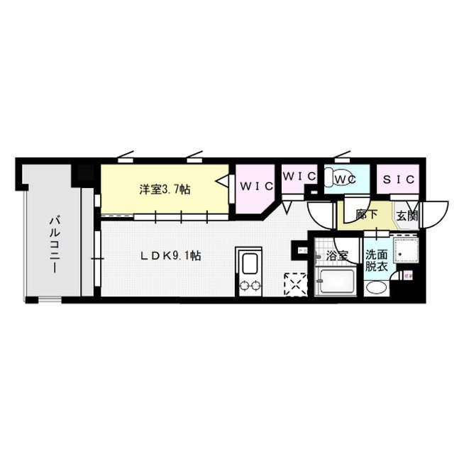 デュ・レジア薬院テラス 間取り