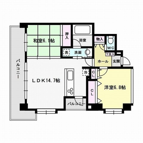ピエールボレ室見  間取り