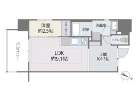 デュオフラッツ西新EAST  間取り
