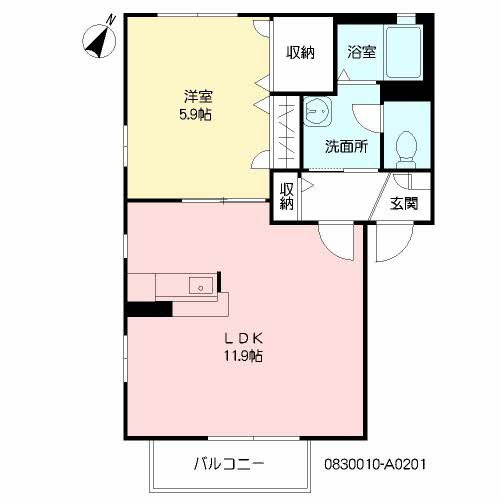 シャーメゾン筒井 201号室 間取り