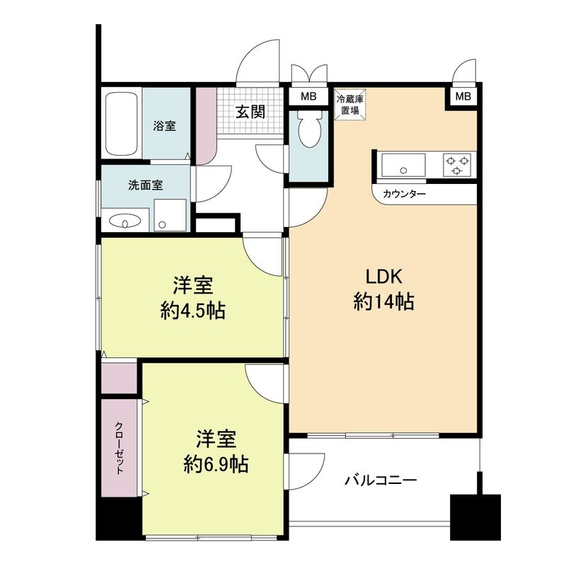 グランパーク天神 間取り