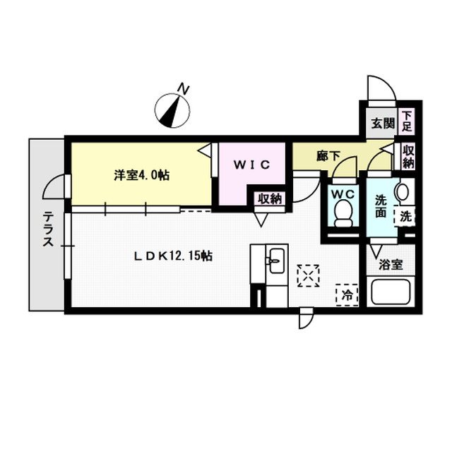 間取り D-room大野城B棟 間取り図
