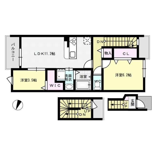 ※間取り反転 カンポドーロ 間取り図