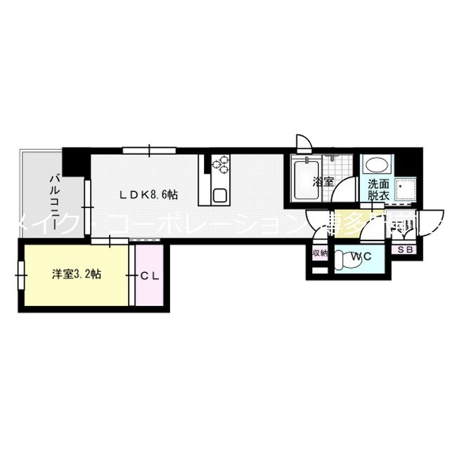 リヴァイン博多駅南 間取り