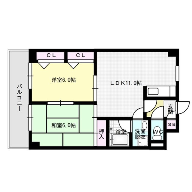 リバティ館 206号室 間取り