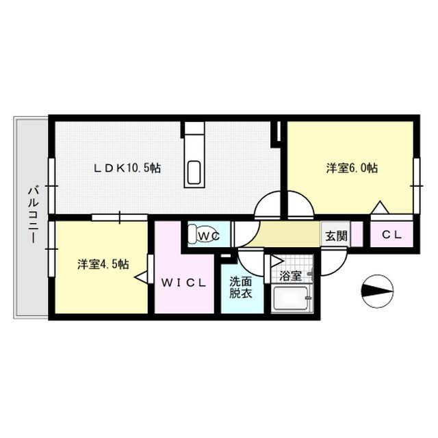 セジュールふじⅢ 202号室 間取り