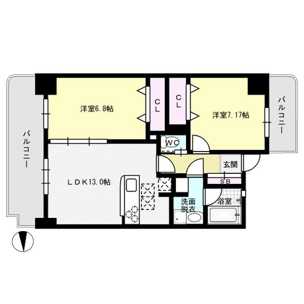 ハイネスエミュ21 間取り