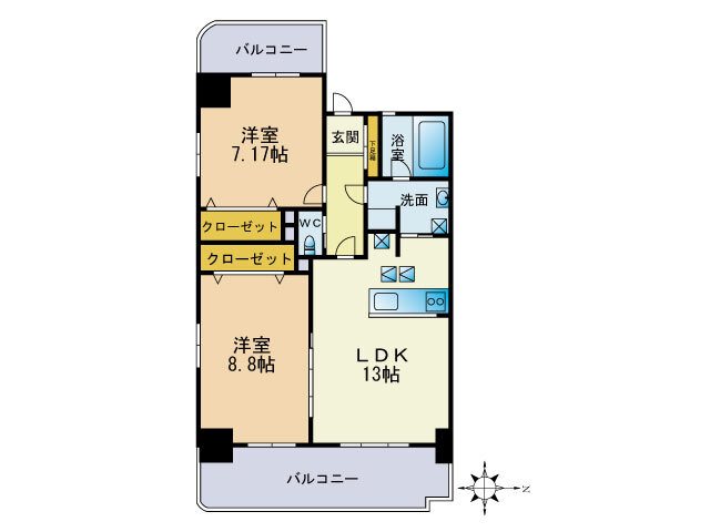 ハイネスエミュ21 間取り