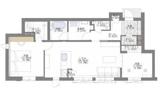 プレミアス赤坂けやき通り 間取り