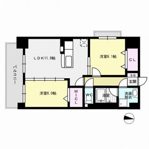 アルページュ西新 間取り