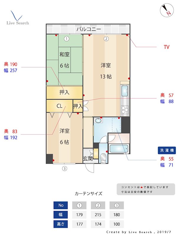 アンピールメゾン大橋 間取り