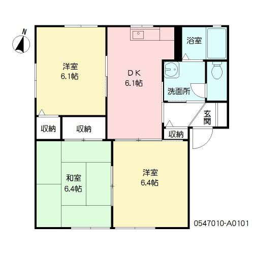 メゾンタカタA棟 間取り図