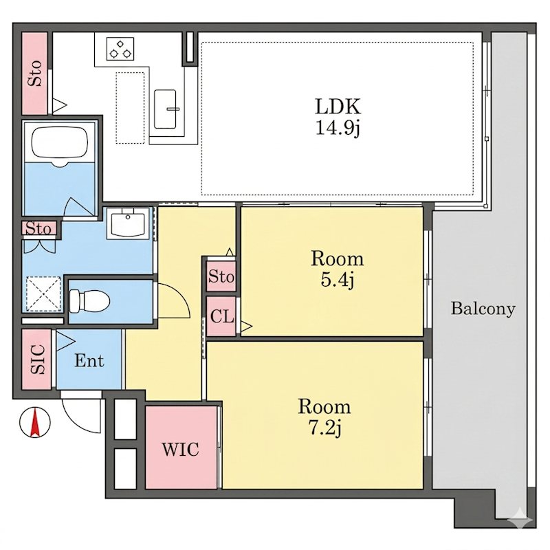 トニーコート弐番館～セコムホームセキュリティ付き～ 間取り