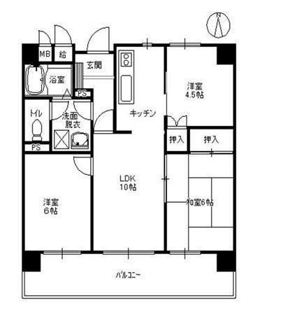 ダイアパレス西公園第二 間取り
