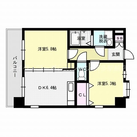 ウイングコートC館 間取り