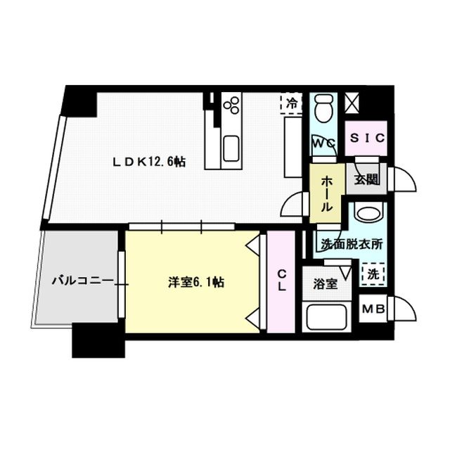 コンソラトゥール博多 間取り