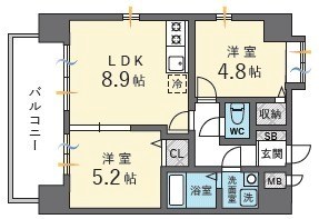 ウイングコートF館 間取り