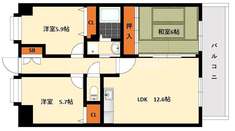 レインボー板付 間取り
