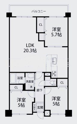 アンピール比恵南 間取り図