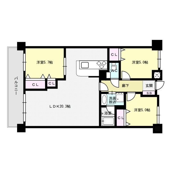 アンピール比恵南 間取り
