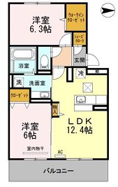 D-room笹丘 102号室 間取り