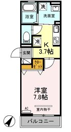 CASA白金 105号室 間取り