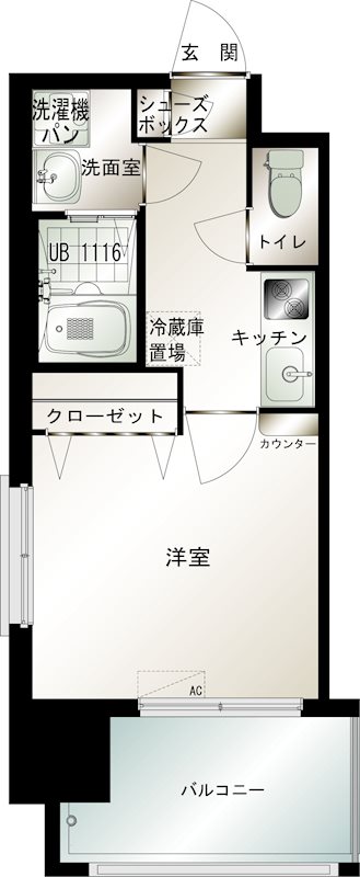 エンクレスト博多駅前Ⅲ 間取り