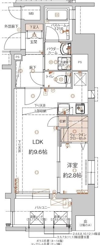 アクタス薬院グランプレイス  間取り