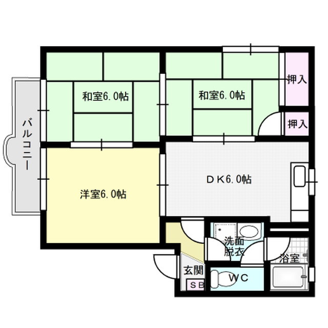 間取り カームネス大谷 間取り図