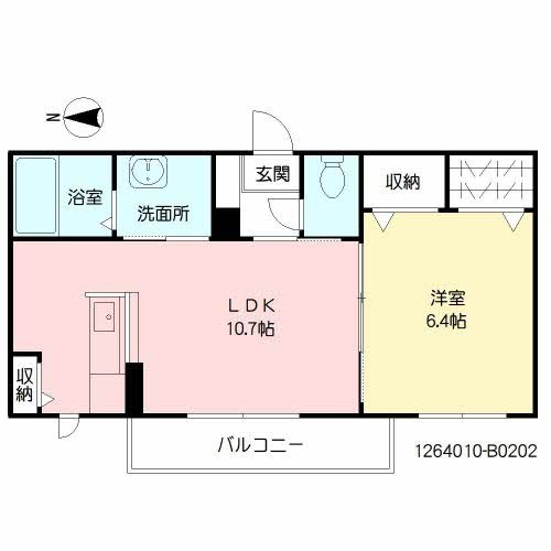 ジュネスFuji B棟 202号室 間取り