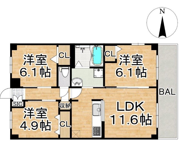 間取り グランドールKONOMI 間取り図