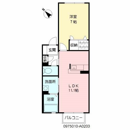 ファミール井尻 203号室 間取り