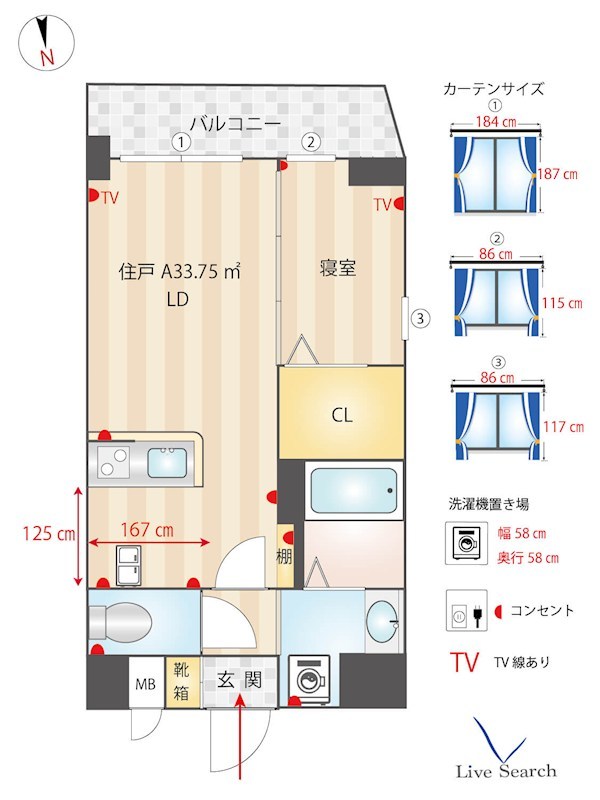 間取り ヴィラハイネス舞鶴 間取り図