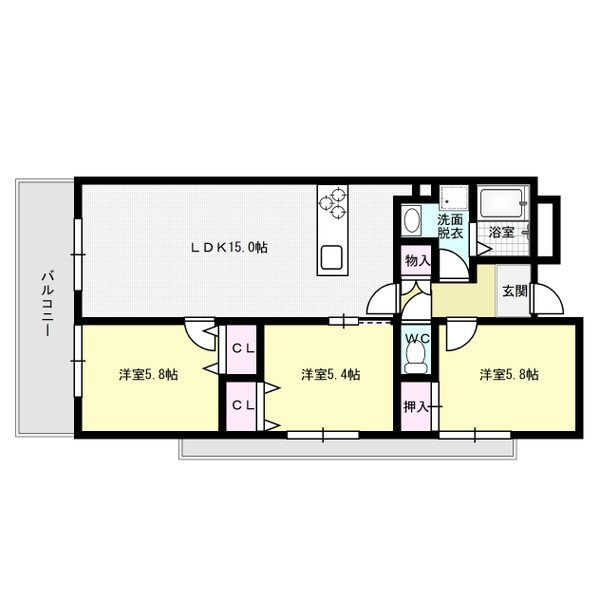 ラングルデュ高宮 間取り