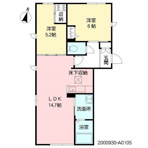 間取り べレオ東大利 間取り図