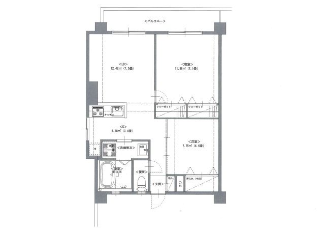テングッド西新east 間取り