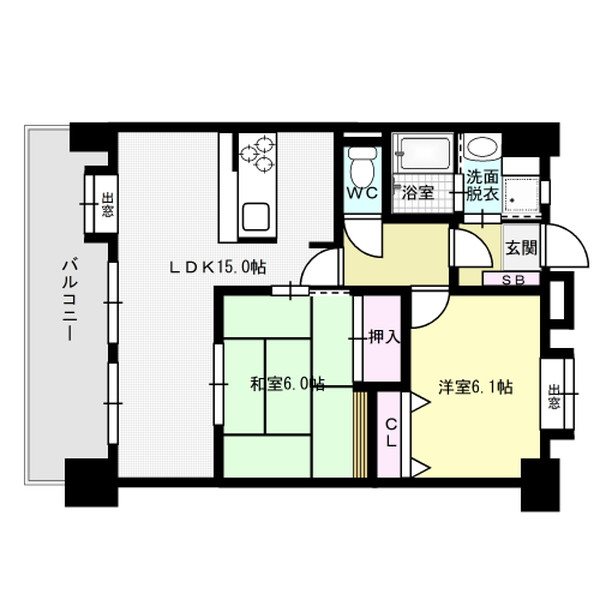 プラージュ大橋 間取り