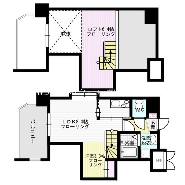 リアンシエルブルー薬院  間取り