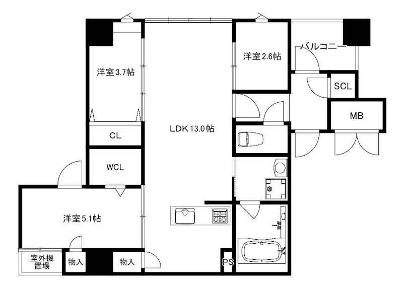 MODERN PALAZZO 薬院2丁目 間取り