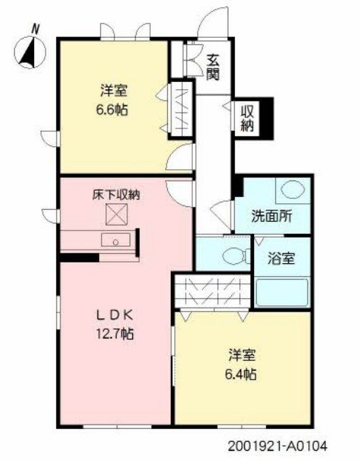 カームネス弥生 間取り図