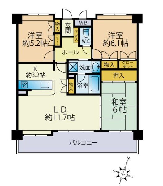 アーバンパレスアルカディア城南 間取り