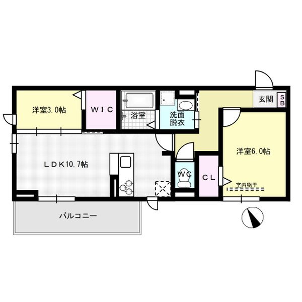 間取り トリシア野多目Ⅱ 間取り図
