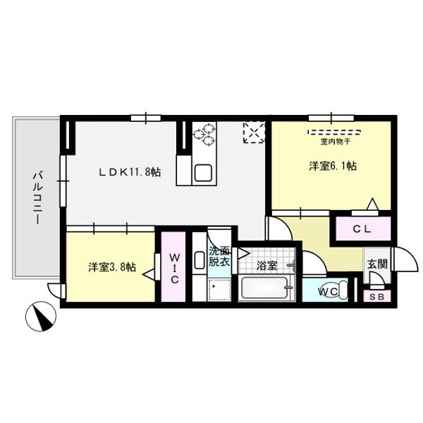 間取り トリシア野多目Ⅱ 間取り図