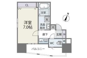 サニークレスト渡辺通  間取り