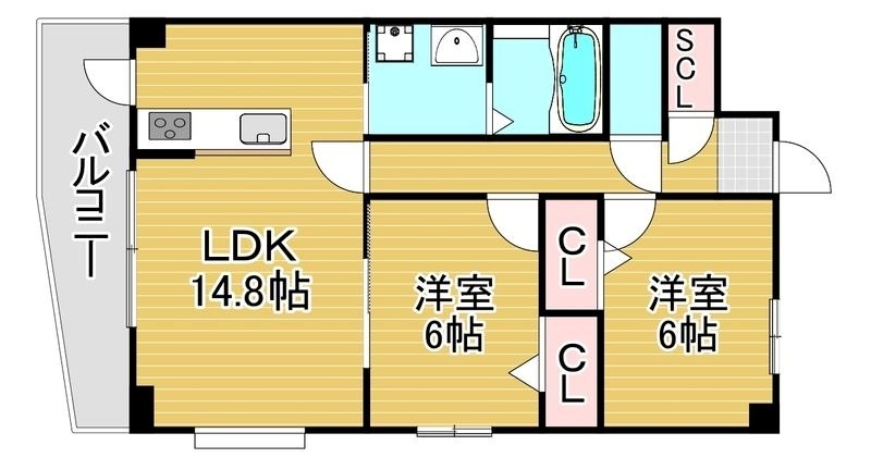 シューベルブ六本松 間取り