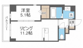 ※室内写真は同物件別部屋引用・現状優先です。 Euphoria Hakata 間取り図